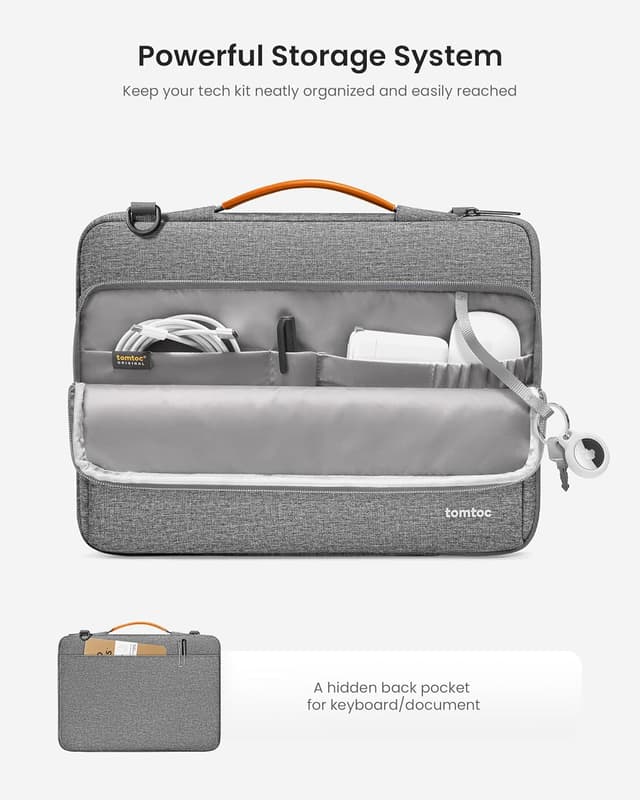 Detalle de tomtoc 14-inch Laptop Sleeve with CornerArmor 360° protection for MacBook Pro M-series & Surface