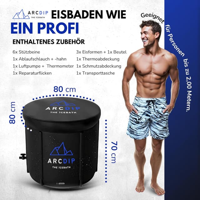 Thumbnail 5 de poolomio® Eisbad Premium Eistonne Ø 80cm 350 L