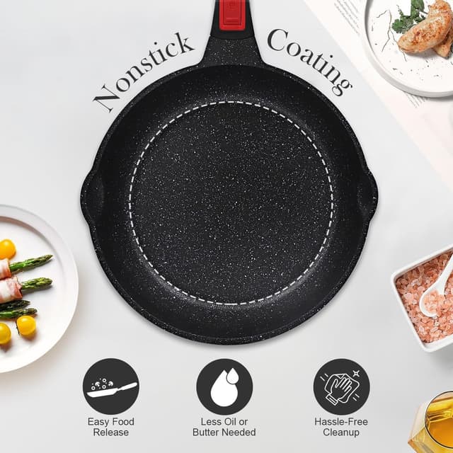 Detalle de Bobikuke Antihaft Pfanne 24 cm für alle Herdarten