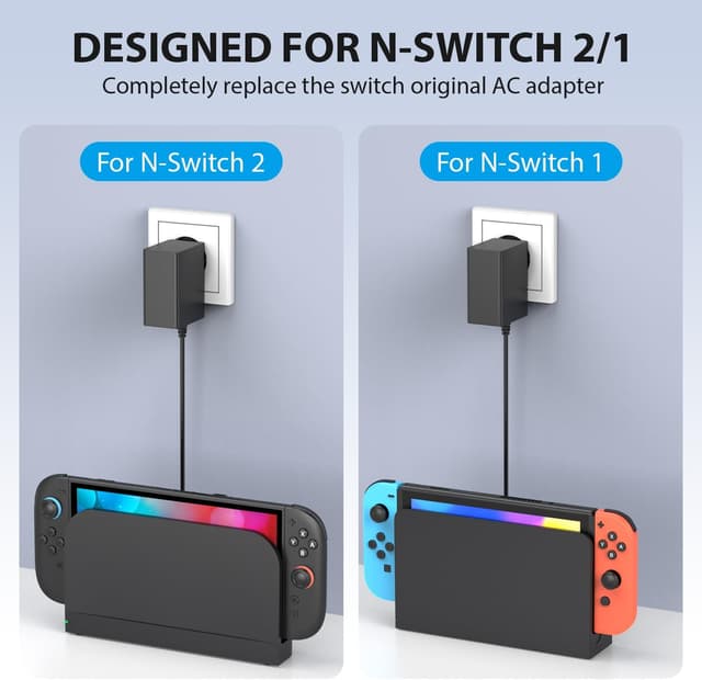 Thumbnail 2 de 60W Switch Netzteil für Switch 2, 2 Stunden Ladezeit