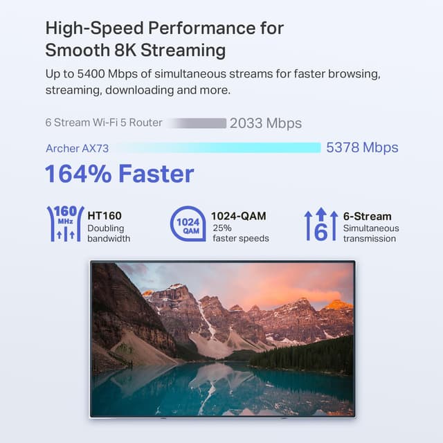 Thumbnail 2 de TP-Link Archer AX73 WiFi 6 Router