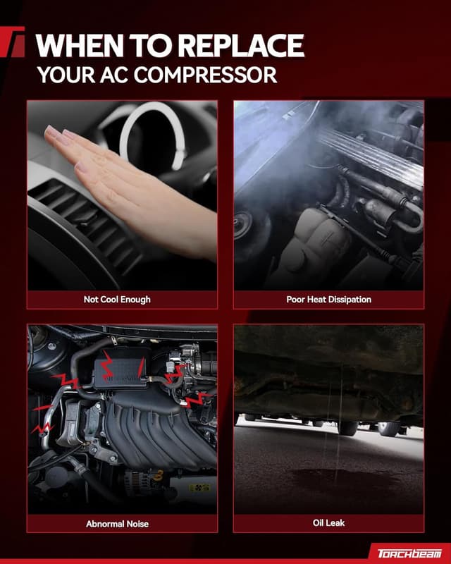 Thumbnail 6 de Torchbeam AC Compressor with Clutch Fit for Ford Explorer 2013-2019 (OE 648337, 198358)