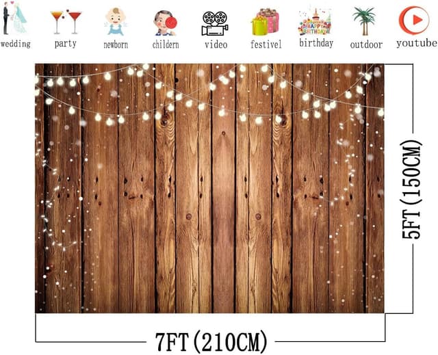 Detalle 2 de AIIKES 7x5FT wood photography backdrop