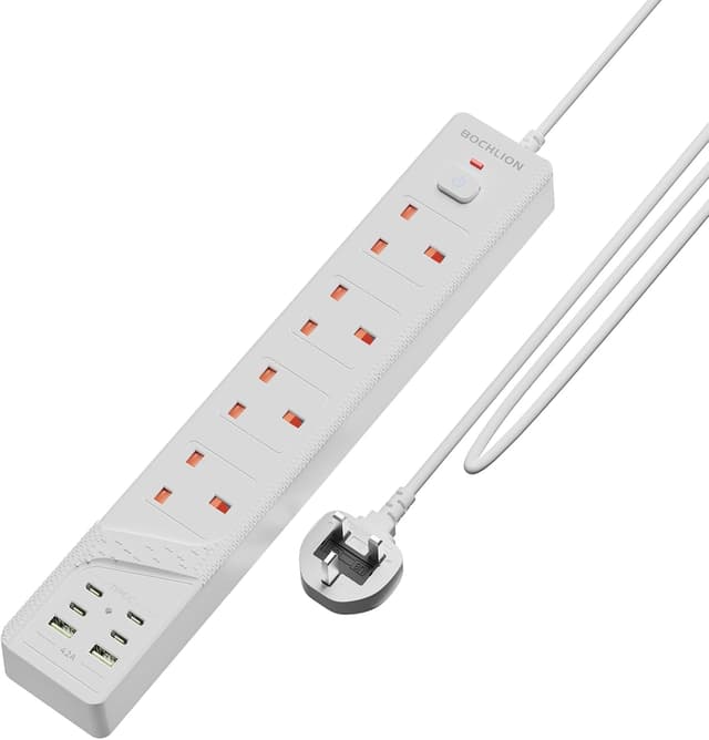 Thumbnail 6 de BOCHLION 6 USB Ports 5-Way Extension Lead with PD30W Socket