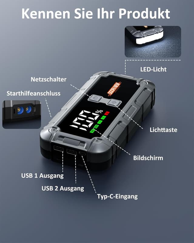 Thumbnail 6 de OGORI NEW Starthilfe Powerbank 7000A