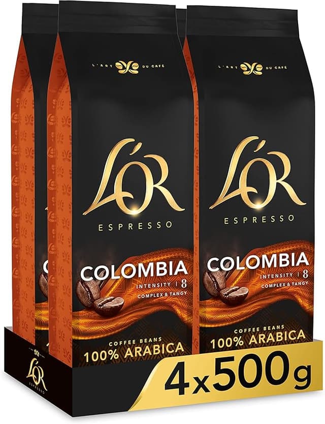 Imagen de L'OR Espresso Colombia Café Aromático 100% Arábica ☕ 4x500g en OfertitasTOP