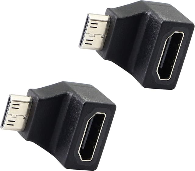 Detalle de Mini HDMI adapter 4K 1080P right angle, 2 pack