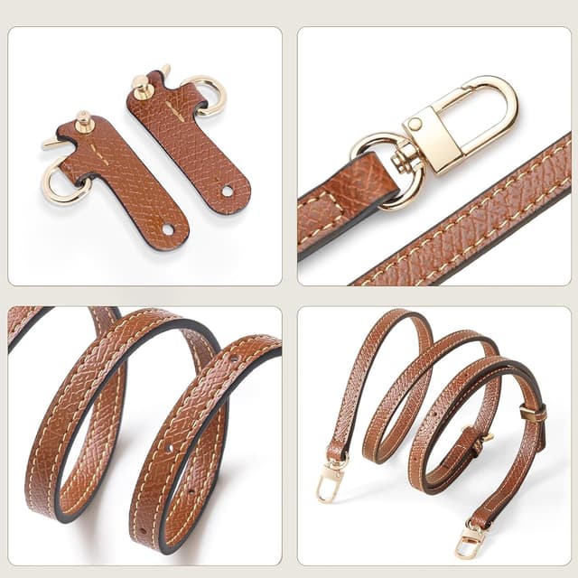 Thumbnail 6 de Gastinsave Handtaschengurte Ersatz aus Leder für Longchomp Mini – verstellbarer Crossbody- und Schultergurt