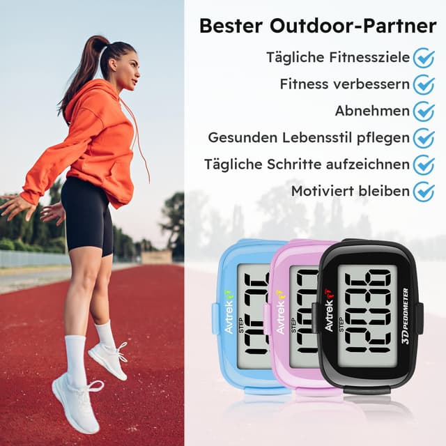 Thumbnail 6 de AVTREK Präziser 3D-Schrittzähler 1 Jahr
