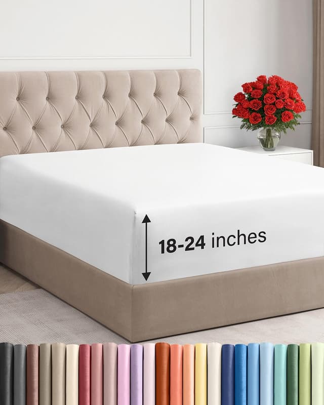 Detalle de Queen Extra Deep Fitted Sheet 18–24 in pockets