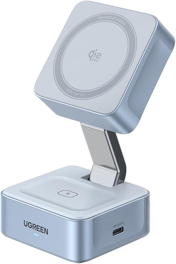 Detalle de UGREEN MagFlow 25W MagSafe Charger Stand