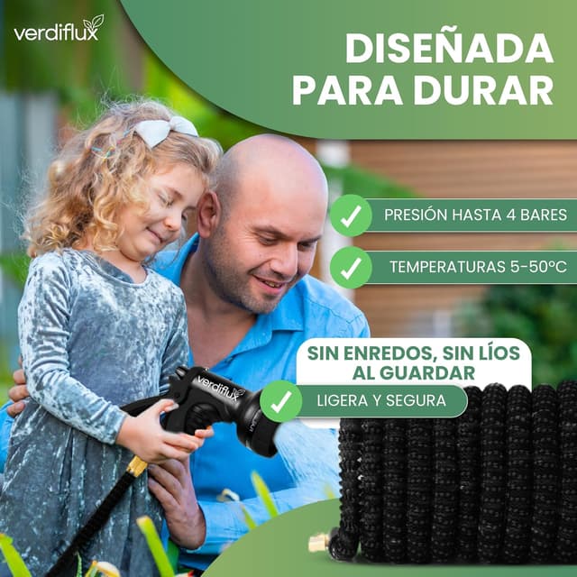 Thumbnail 5 de Verdiflux Manguera Jardin 15 m para riego 🌿