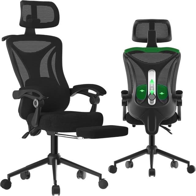 Thumbnail 2 de Ergonomic Office Chair with Footrest 350lbs capacity 💺