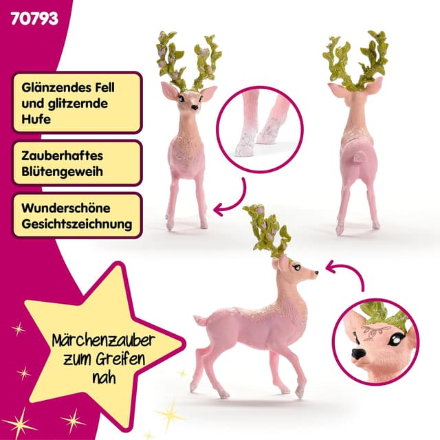 Detalle 2 de Schleich Bayala Magischer Hirsch 70793 (9 x 6 x 14 cm) – detailgetreue Figur ab 5 Jahren