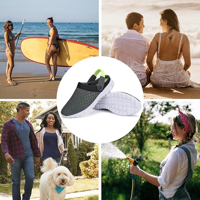 Thumbnail 6 de SAGUARO Unisex Clogs & Sommer-Hausschuhe (Gartenclogs) – atmungsaktive Mesh-Sandalen, Schwarz, Gr. 36–48