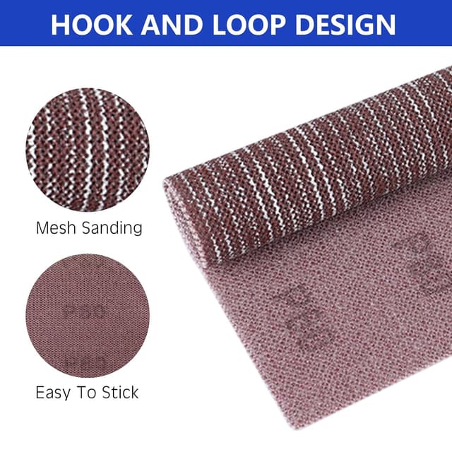 Detalle de Sruhrak 25 Schleifgitter-Klettschleifblätter 115x230 mm, Körnung 80