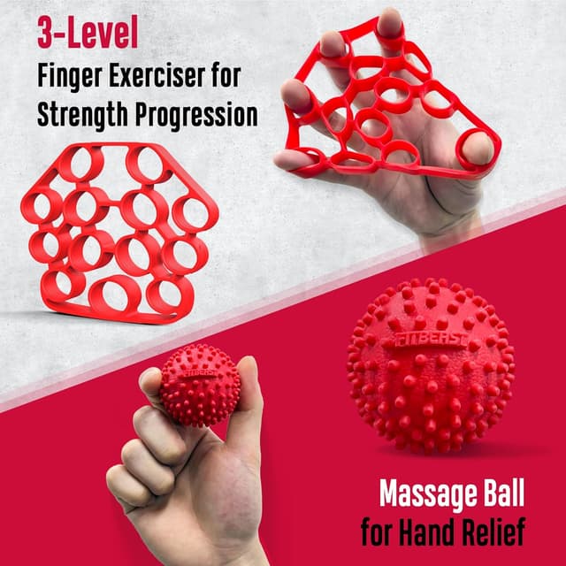 Detalle 2 de FitBeast Grip Strengthener Kit (6 Pack) with Adjustable Resistance & Built-in Force Gauge