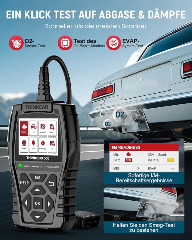 Detalle de ThinkOBD500 OBD2 Diagnosegerät 2,8" LCD