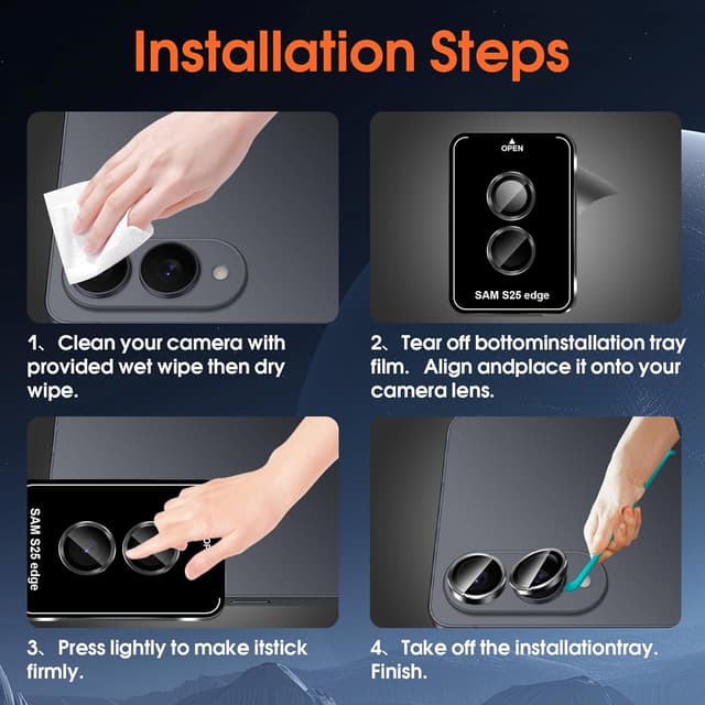 Thumbnail 6 de Funrae Kamera Objektivschutz Galaxy S25 Edge 5G