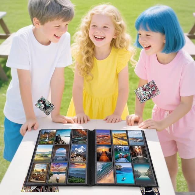 Thumbnail 6 de Album raccoglitore 468 carte (9 tasche per pagina) impermeabile in PU per MTG/TCG/Calcio-Baseball e figurine da scambio – Nero