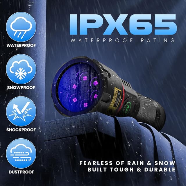 Thumbnail 6 de DARKBEAM UV Taschenlampe Schwarzlicht 365 nm (6xLED, 80 W) USB-wiederaufladbar