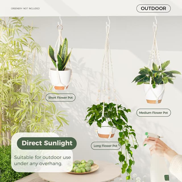 Thumbnail 5 de Bamworld 3 Pack Hanging Plant Pots self-watering planters