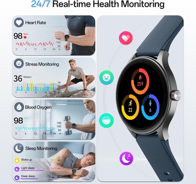 Detalle 2 de Woneligo 40mm smartwatch with heart rate monitor