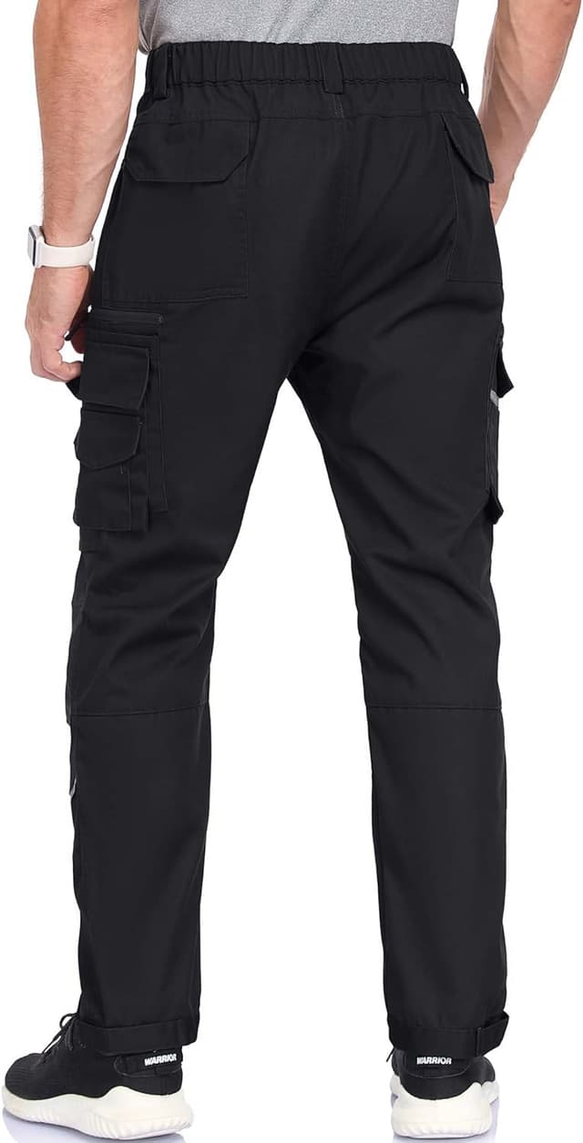 Detalle de Elainone robuste Arbeitshosen für Männer mit 6 Taschen und Kniepolster-Taschen