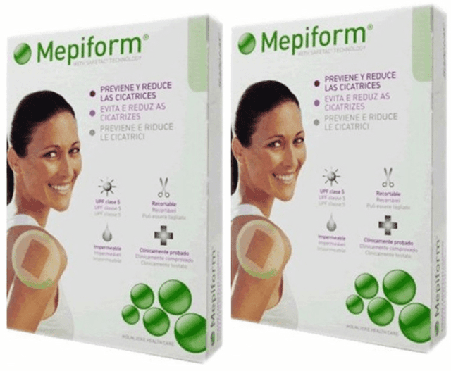 Imagen de Mepiform Apósitos Silicona 10x18cm apósito cicatrices 2x5 uds en OfertitasTOP