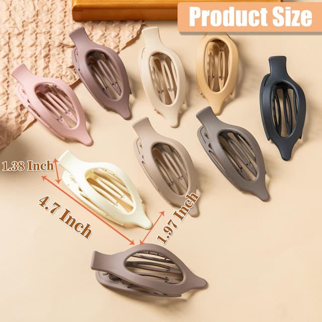 Thumbnail 5 de Flat Hair Clips 4.7 Inch Matte Set 🎀