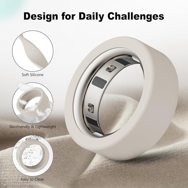 Detalle 2 de Snyeest Clear & Starlight Silicone Ring Protector Case for Oura Ring 4 / Ring 4 Ceramic / Gen 3