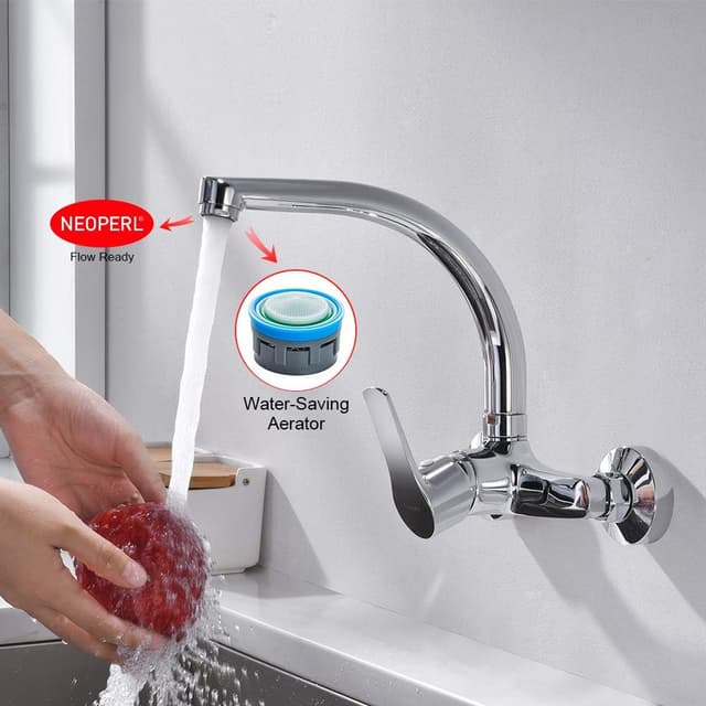 Thumbnail 4 de Ibergrif M16357 Grifería de Cocina de Pared 🚰 Cromo
