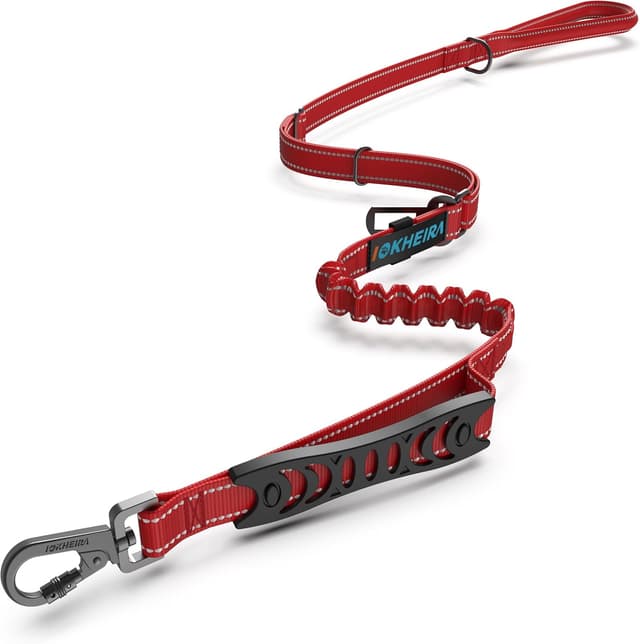 Thumbnail 6 de IOKHEIRA Bungee Dog Leash with Car Seat Belt Buckle and Reflective Thread