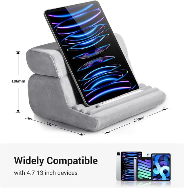 Thumbnail 6 de UGREEN Soft iPad Cushion Tablet Pillow Stand (Gray) with 3-Stage Viewing Angles