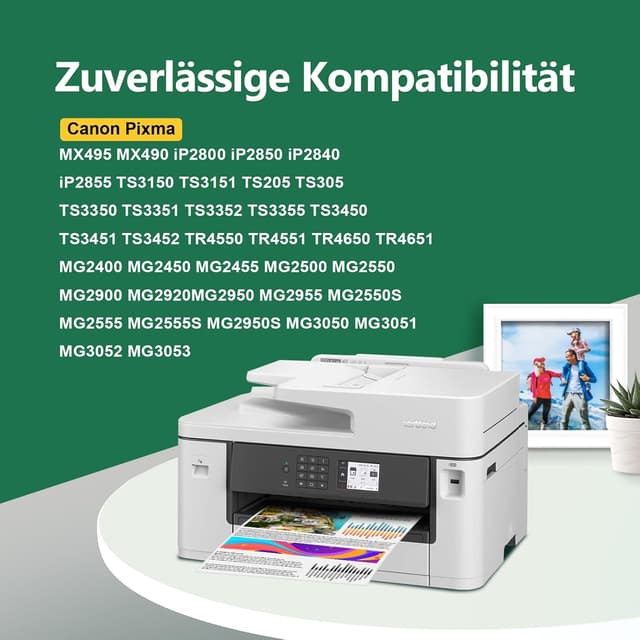 Detalle de 545XL/546XL Multipack Patronen (PG-545XL Schwarz & CL-546XL Farbe) kompatibel für Canon Pixma & Maxify