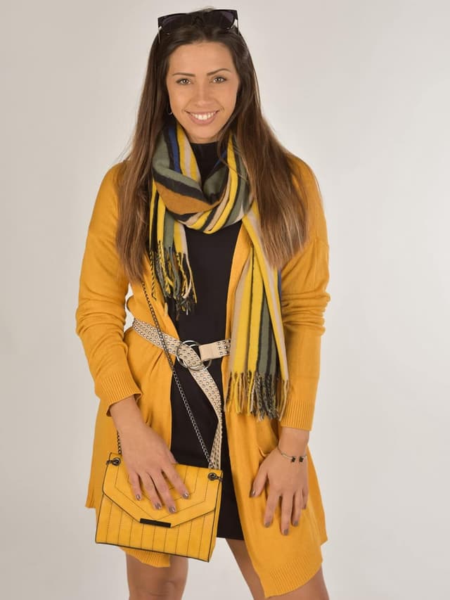 Thumbnail 6 de styleBREAKER Mini borsa a tracolla da donna con cuciture colorate e catena regolabile 02012308