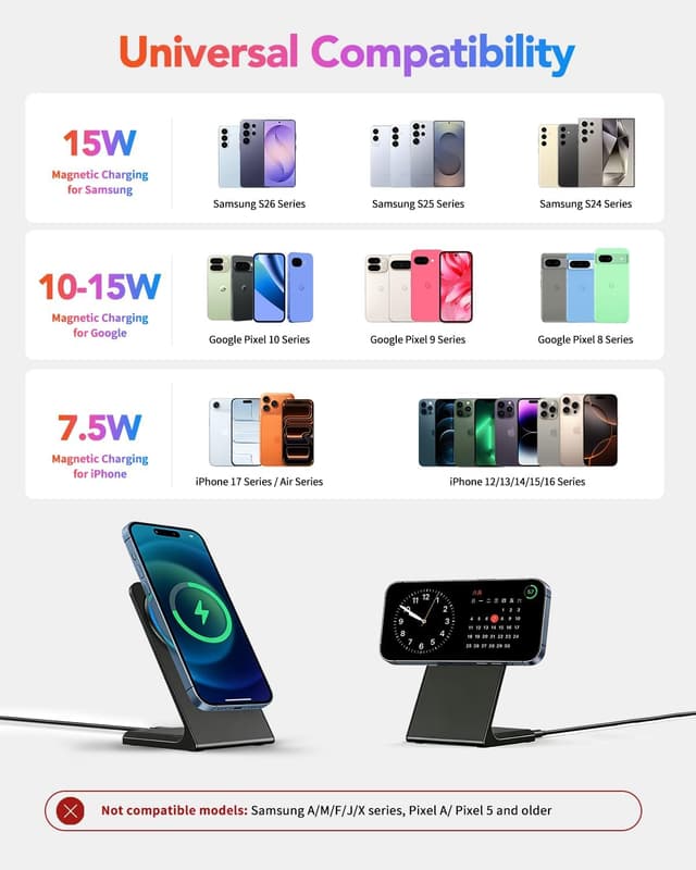 Detalle 2 de MagSafe Charger Stand 15W Magnetic Wireless Charger