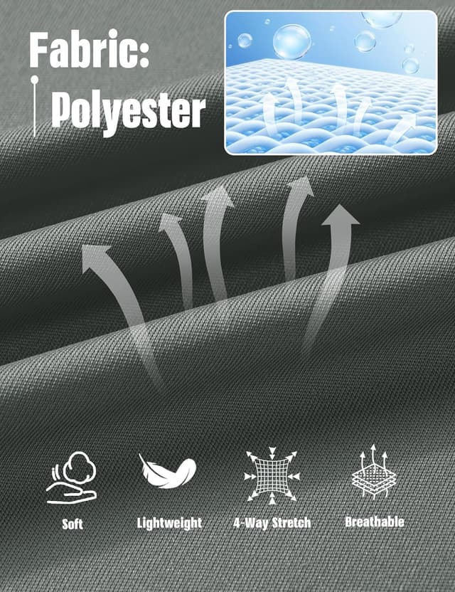 Detalle de MAGCOMSEN Rashguard con UPF 50+ da uomo a maniche lunghe con zip 1/4