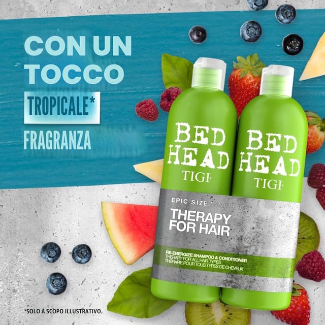 Thumbnail 5 de Bed Head by TIGI Re-Energise 2x750ml shampoo e balsamo