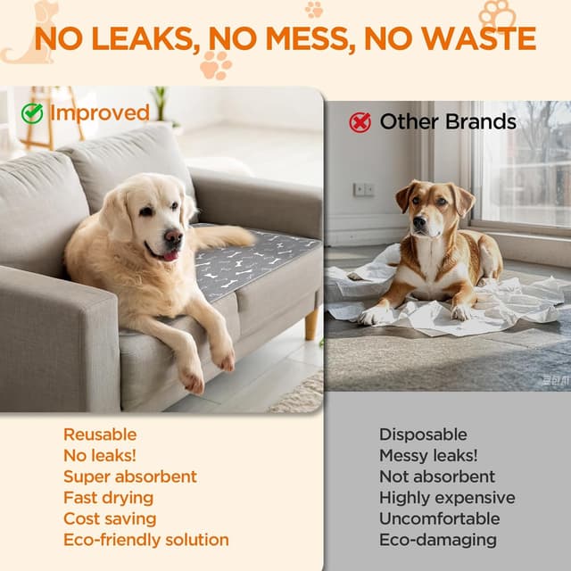 Thumbnail 5 de Baodan Traverse Cani 80x90 cm tappetini lavabili