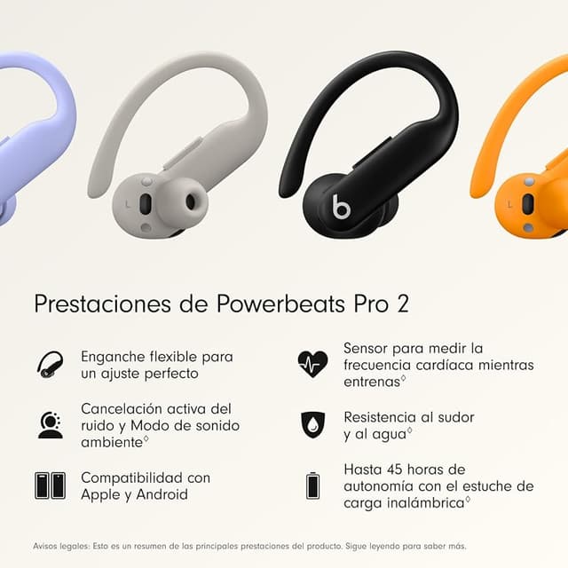 Detalle 2 de Beats Powerbeats Pro 2 auriculares Bluetooth, 45 h