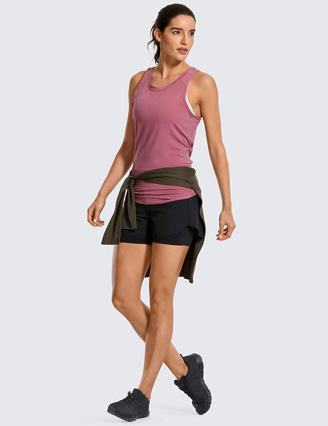 Detalle de CRZ YOGA débardeur de sport femme gilet yoga sans manches à dos ouvert racerback