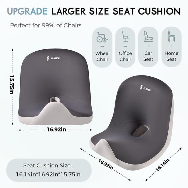 Thumbnail 3 de Car Seat Cushion and Lumbar Support Pillow 2-in-1