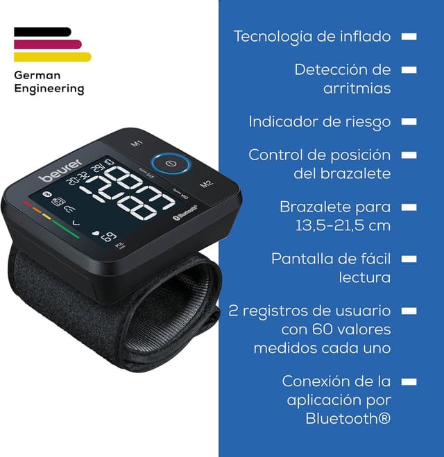 Thumbnail 6 de Beurer BC 54 Tensiómetro de muñeca con app y detección de arritmias 🩺