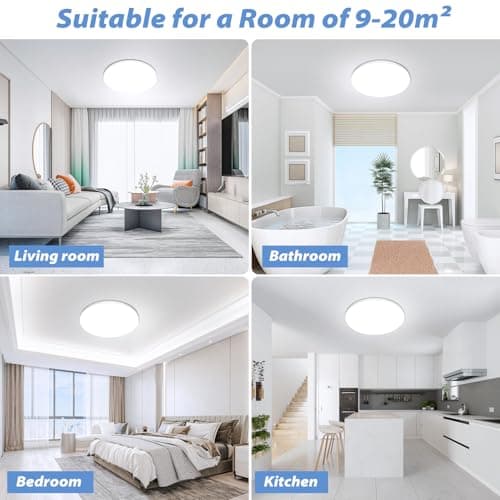 Thumbnail 6 de Swoieltr plafón LED de techo 24W, 2000 lm, IP44 y 6500K (Ø28 cm)