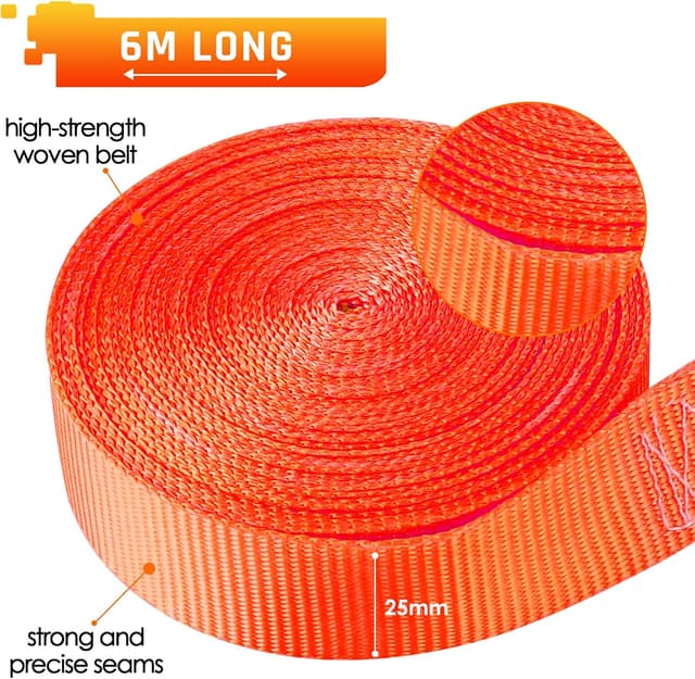 Detalle 2 de Cinghie a cricchetto 6m x 25mm 800kg