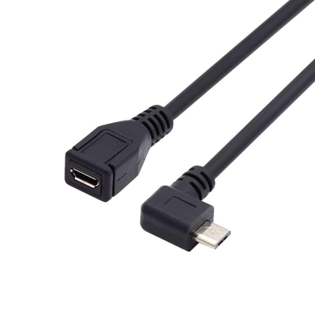 Detalle de CY Micro-USB 2.0 Verlängerungskabel 90° abgewinkelt (Stecker auf Buchse), 0,5 m