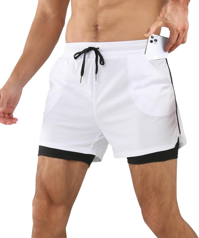 Detalle de Comilaka 2 in 1 running shorts with phone pocket