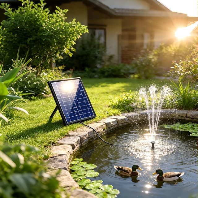 Thumbnail 6 de Biling Biling Solar Water Pump with Battery Backup – 7.5W solar fountain pump with 3600mAh battery and 10 nozzles