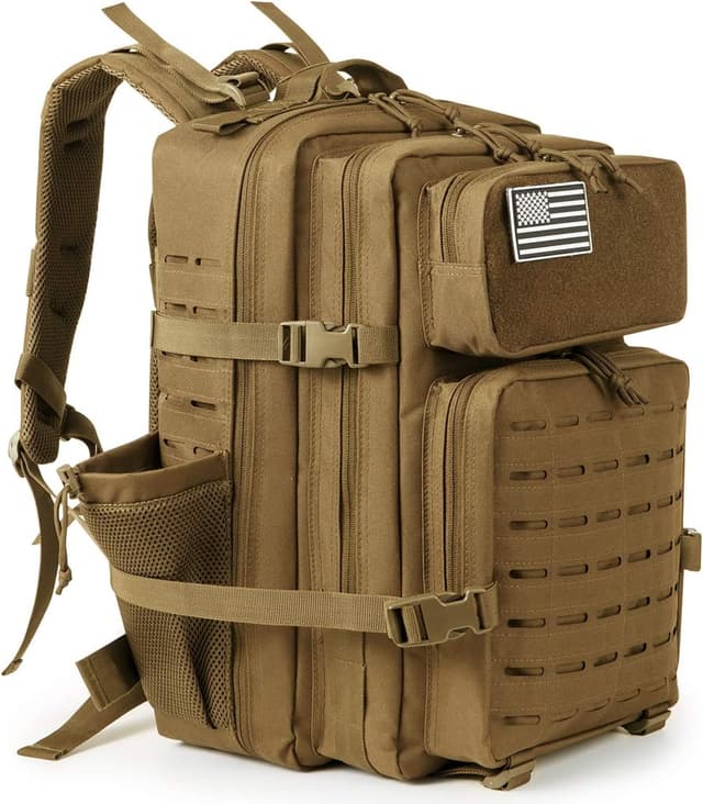 Detalle 2 de QT&QY taktischer MilitäR-Rucksack für Herren, 45L, Molle-Assault-Backpack im Bundeswehr-Stil